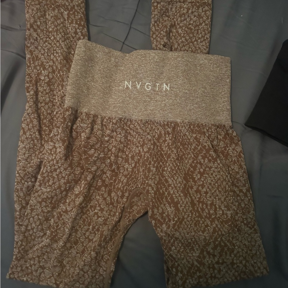 NVGTN Brown Patterned Leggings